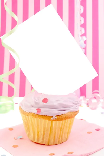 Üres kártya cupcake — Stock Fotó