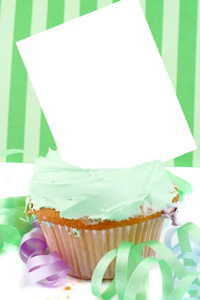 Lege kaart cupcake — Stockfoto