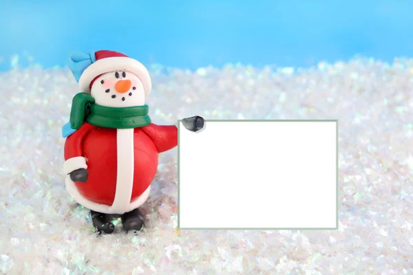 Inverno boneco de neve — Fotografia de Stock