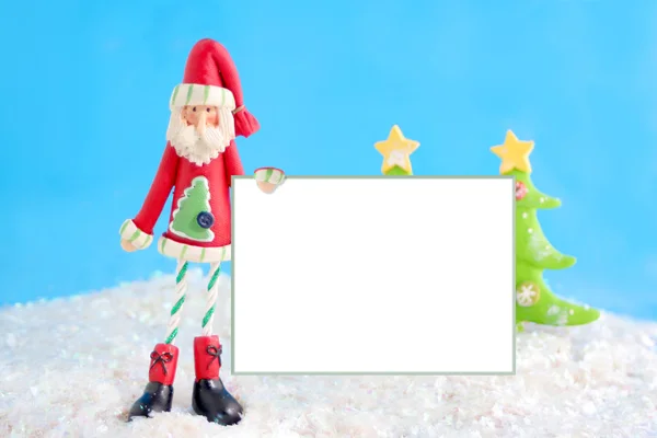 Boş işareti ile sıska santa — Stok fotoğraf