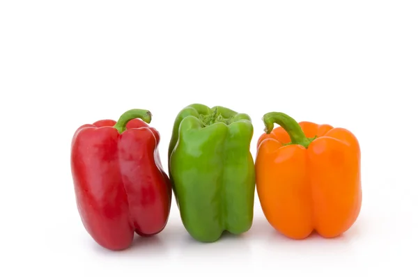 Red green and yellow peppers — Stock Photo, Image