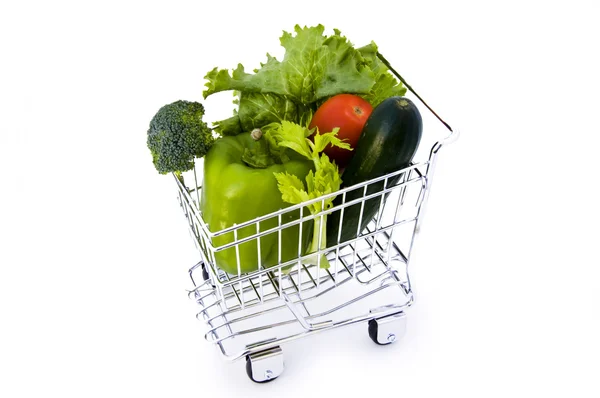 Gemüse im Warenkorb — Stockfoto