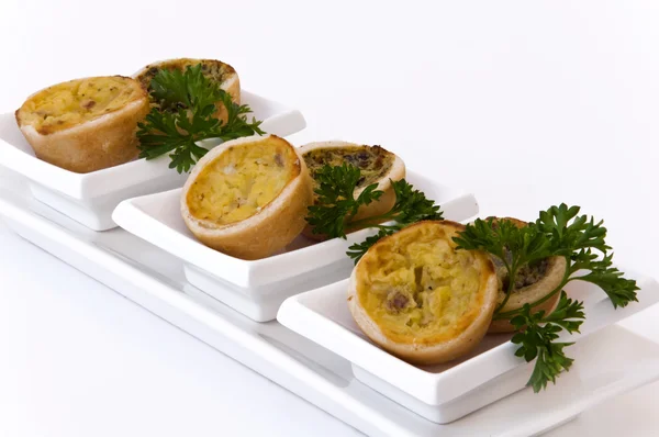 stock image Mini cheese and spinach pies