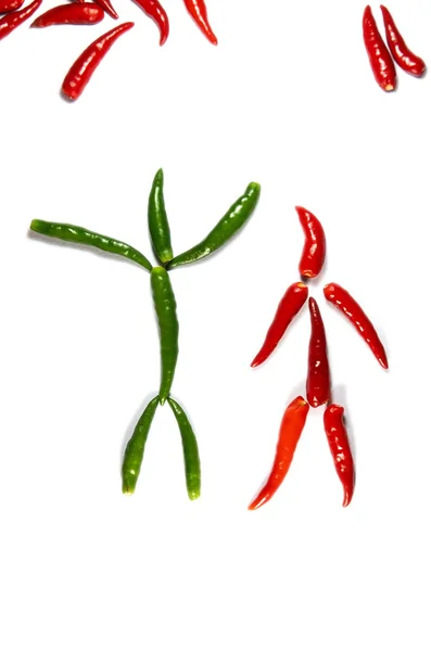 Dva legrační chilli — Stock fotografie