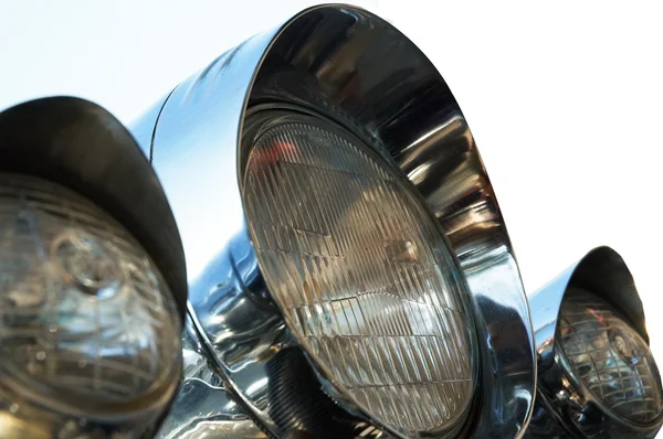 stock image Chromed motorcycle headlights