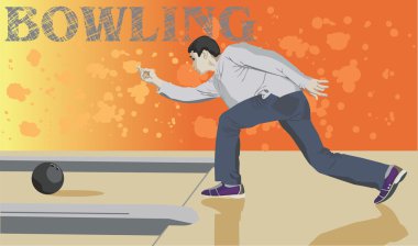 Bowling game clipart