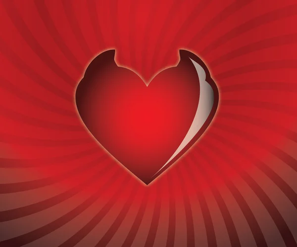 Coeur cornu — Image vectorielle