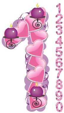 One candle clipart