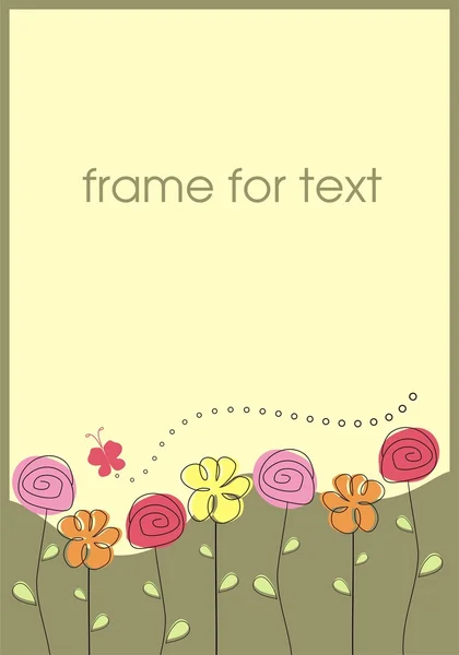 Frame Fleurs — Image vectorielle