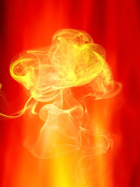 Röka i elden — Stockfoto