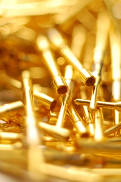 Abstract gold pins close-up — Stock Photo, Image