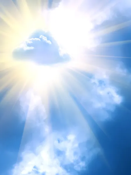 Солнце облака небо — стоковое фото