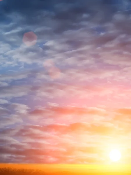 Sunflare chmury — Zdjęcie stockowe