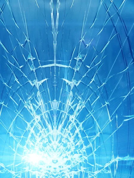 裂纹玻璃车 — 图库照片