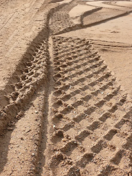 Sporen van technici zand — Stockfoto