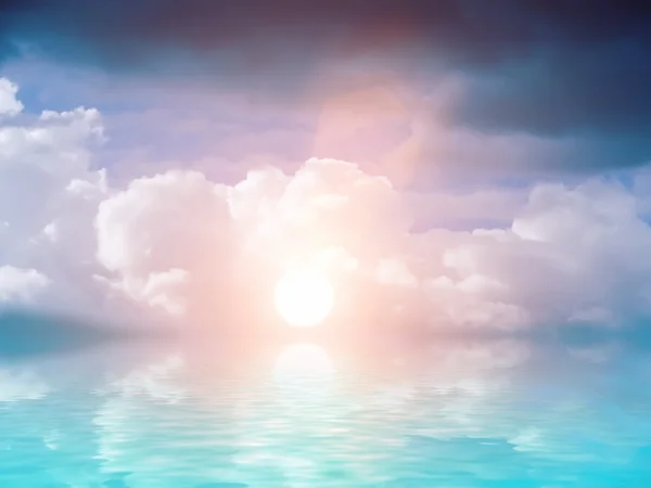 Niebo chmury sunflare — Zdjęcie stockowe