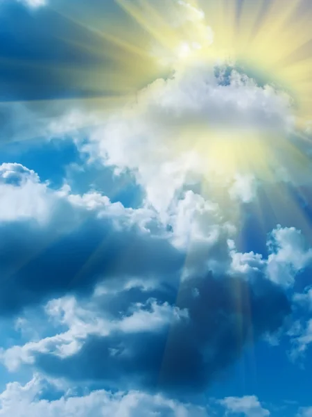 Himlen solen molnen — Stockfoto