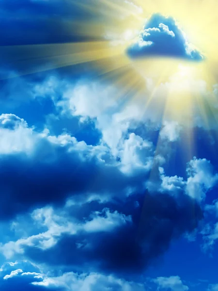 Hemel zon wolken — Stockfoto