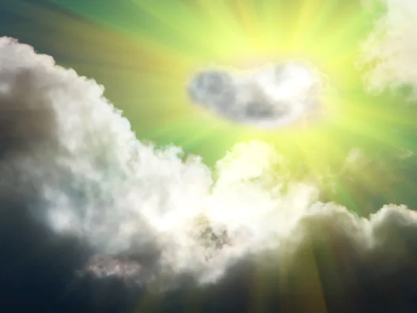 Der Himmel die Sonne einer Wolke — Stockfoto