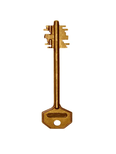 La herramienta una llave vieja de bronce — Foto de Stock
