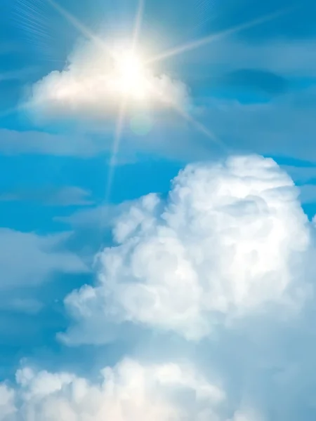 Himlen solen molnen — Stockfoto