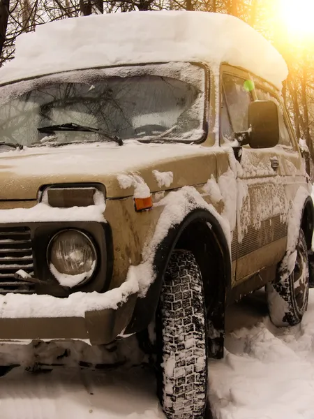 Rueda de nieve del coche —  Fotos de Stock