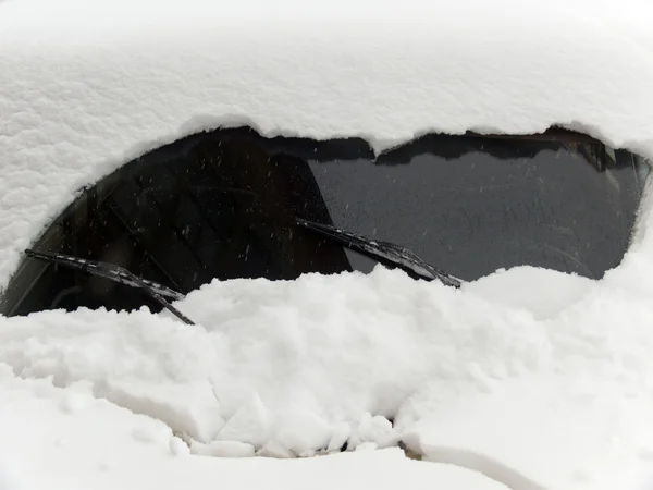 Snö glas bil — Stockfoto