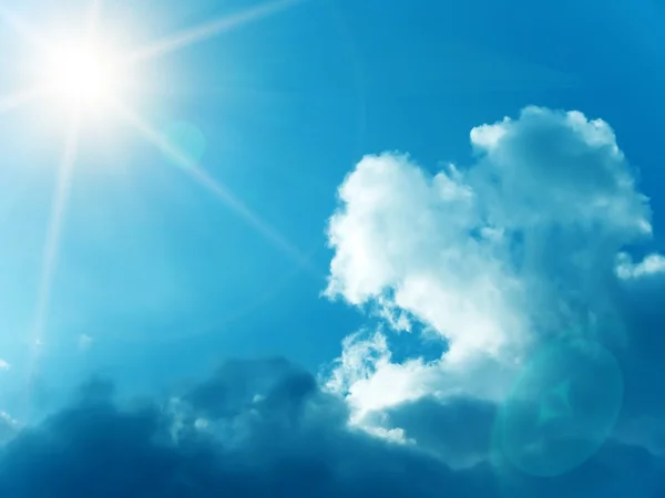 Hemel zon wolken — Stockfoto