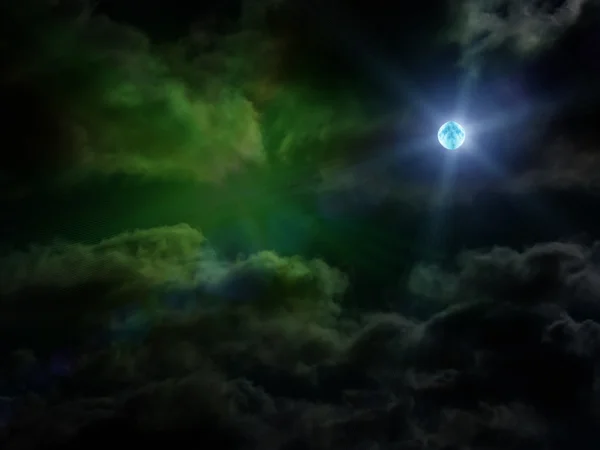 Céu nuvens Lua — Fotografia de Stock