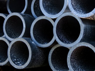 Pipes for water in a stack clipart