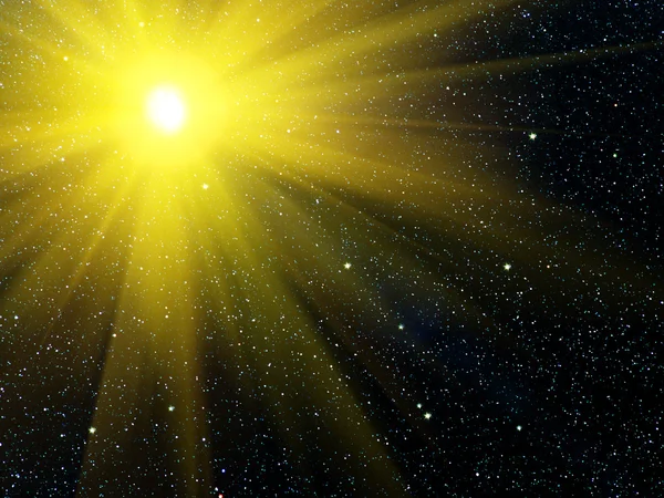 Sun sky stars — Stock Photo, Image