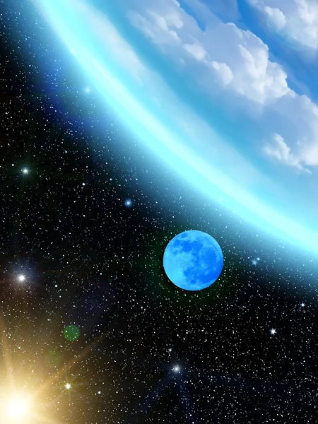 Sky stars Earth — Stock Photo, Image