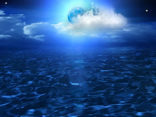 문 하늘 구름 바다 — 스톡 사진