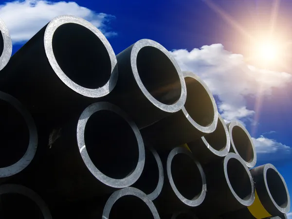 Pipes for water stack — Stock Photo, Image