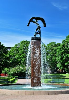 Fountain in Kotka, Finland clipart