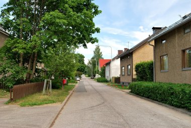 A quiet street in Lappeenranta, Finland clipart
