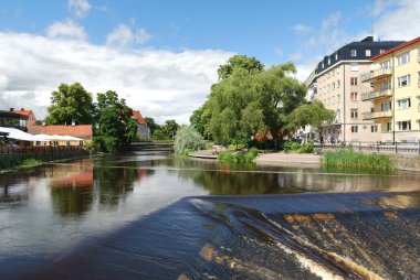 Uppsala, İsveç. fyris Nehri