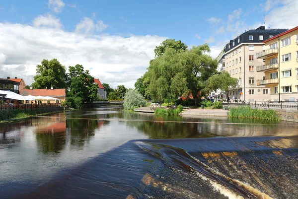 Uppsala, Szwecja. rzeka fyris — Zdjęcie stockowe