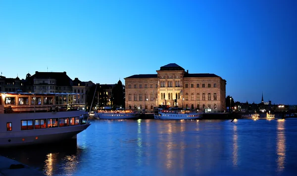 Stockholm på natten — Stockfoto