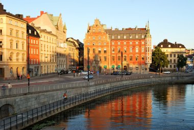 So beautiful evening Stockholm clipart