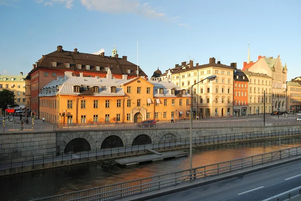 Stockholm při západu slunce — Stock fotografie