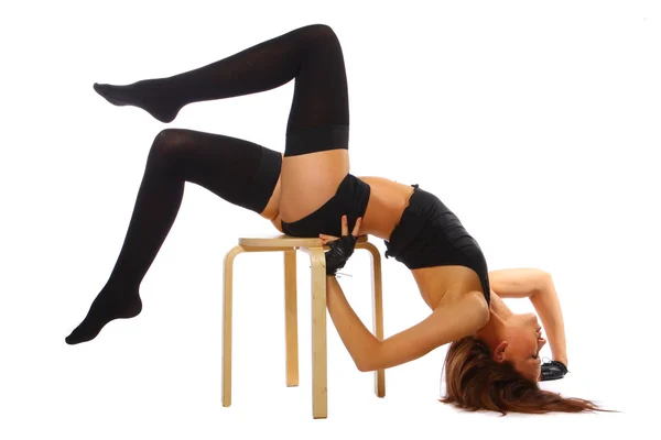 stock image Young woman doing fitness