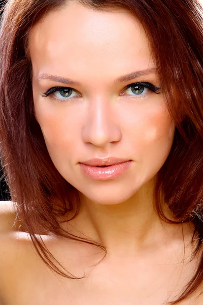 Beautiful young woman face — Stock Photo, Image