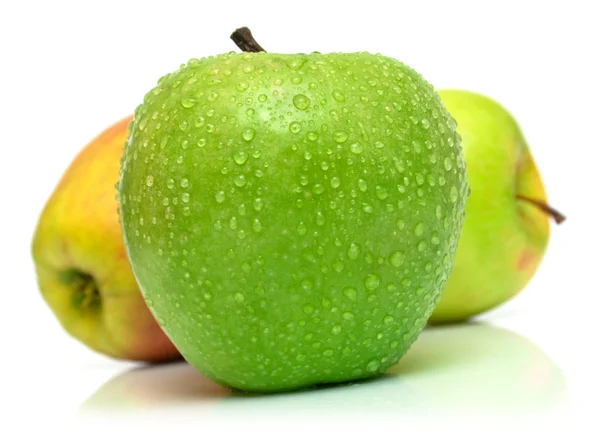 2 jabłka — Zdjęcie stockowe