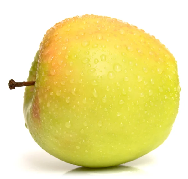 Jabłka objęte krople — Zdjęcie stockowe