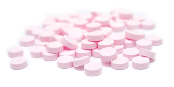Tabletki różowy kolor — Zdjęcie stockowe