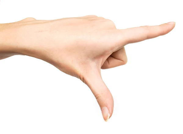 stock image Hand showing the size 2