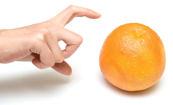 Grootte van een sappige grapefruit — Stockfoto