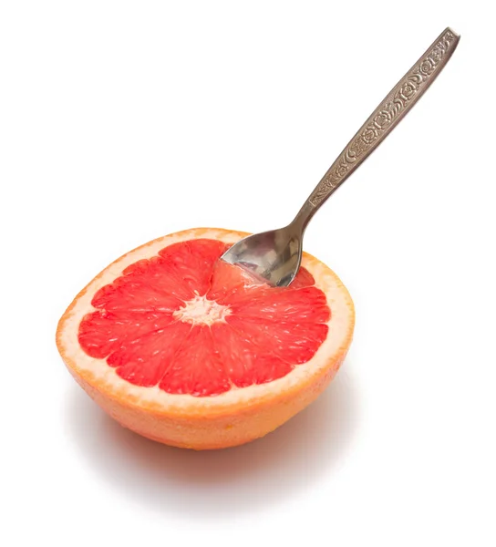 Grapefruity s dessertspoon — Stock fotografie