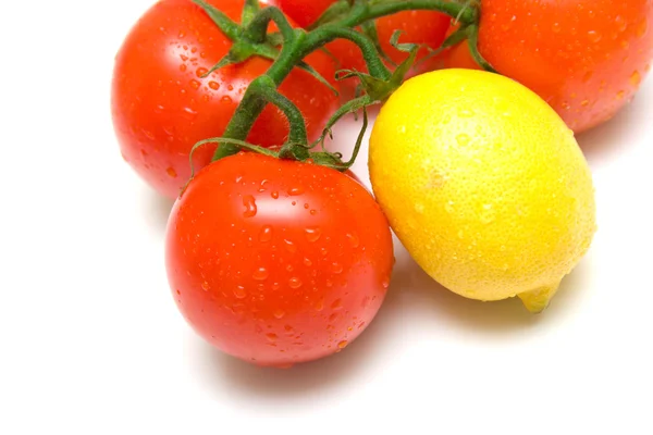 Juicy tomatoes and lemon 2 — Stock Photo, Image